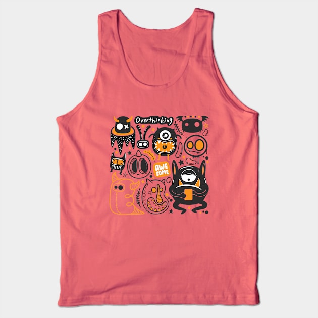 Overthinking Doodle Tank Top by Mako Design 